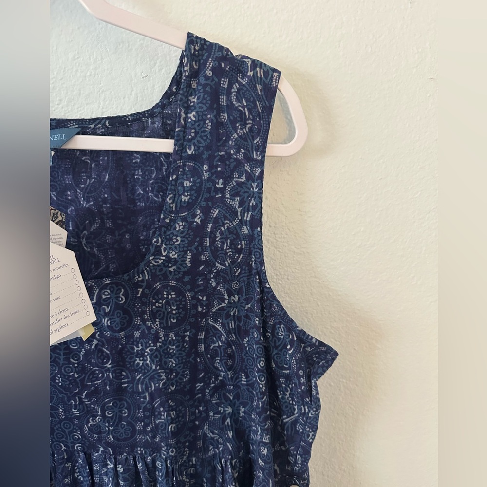 April Cornell Navy Azure Block Print Dress - Picture 5 of 10